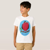 Funny magnificous frigate bird cartoon t-shirt (Voorkant volledig)