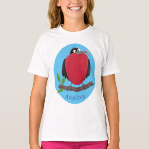 Funny magnificous frigate bird cartoon t-shirt