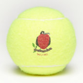 Funny magnificous frigate bird cartoon tennisballen (Voorkant)