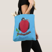 Funny magnificous frigate bird cartoon tote bag (Dichtbij)
