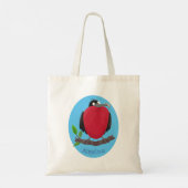 Funny magnificous frigate bird cartoon tote bag (Achterkant)