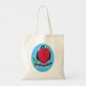 Funny magnificous frigate bird cartoon tote bag (Voorkant)