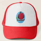 Funny magnificous frigate bird cartoon trucker pet (Voorkant)