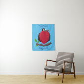 Funny magnificous frigate bird cartoon wandkleed (In situ)