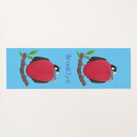 Funny magnificous frigate bird cartoon yogamat (Achterkant (horizontaal))