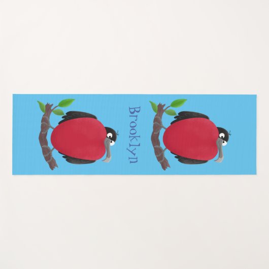 Funny magnificous frigate bird cartoon yogamat (Voorkant (horizontaal))