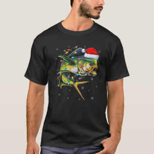 Funny Mahi Mahi Fish Lighting Reindeer Mahi Mahi C T-shirt