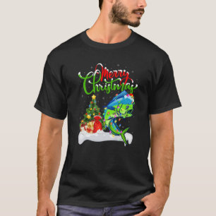 Funny Mahi Mahi Fish Lover Xmas Lighting Mahi Mahi T-shirt