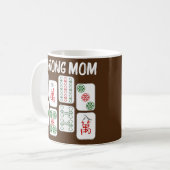 Funny Mahjong Gift For Mom Mother Tile Game Lover Koffiemok (Voorkant links)