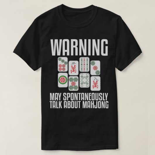 Funny Mahjong Gift voor Mannen Tile Game Lover P T-shirt (Design voorkant)