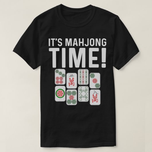Funny Mahjong Gift voor Mannen Tile Game Lover P T-shirt (Design voorkant)