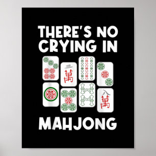 Funny Mahjong Gift voor Mannen Tile Game Lover Poster