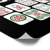 Funny Mahjong Gift voor Mannen Tile Game Lover Poster (Hoek)