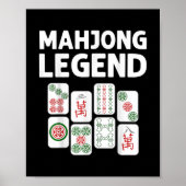 Funny Mahjong Gift voor Mannen Tile Game Lover Poster (Voorkant)
