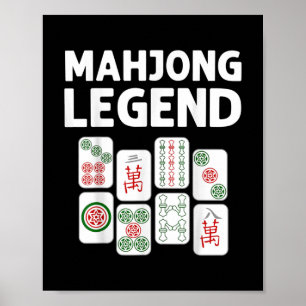 Funny Mahjong Gift voor Mannen Tile Game Lover Poster