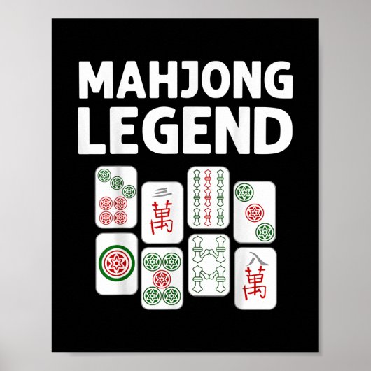 Funny Mahjong Gift voor Mannen Tile Game Lover Poster (Voorkant)