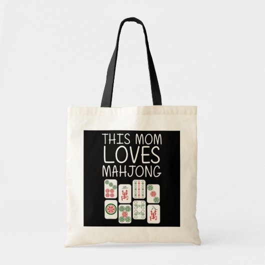Funny Mahjong Gift voor moeder Tile Game Lover Tote Bag (Voorkant)