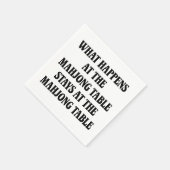 Funny Mahjong Lover Quote Mahj Humor Hostess Servet (Hoek)