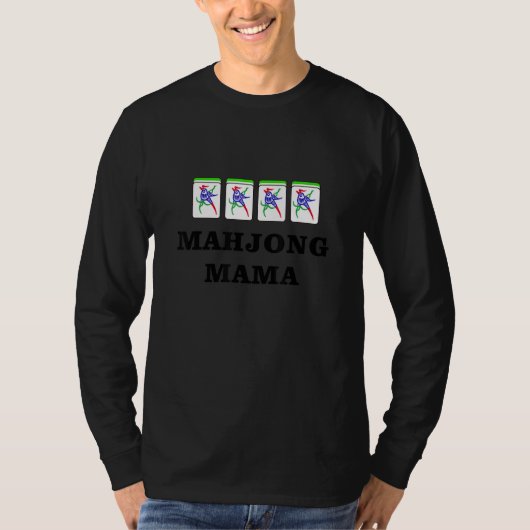 Funny Mahjong Mama 1 T-shirt (Voorkant)