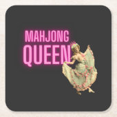 Funny  Mahjong Queen Kartonnen Onderzetters (Voorkant)