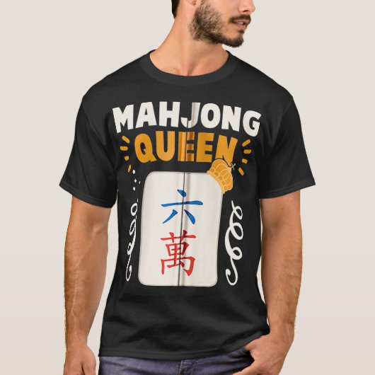 Funny Mahjong Queen Mahjong T-shirt (Voorkant)