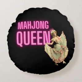 Funny  Mahjong Queen Rond Kussen