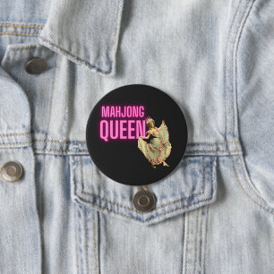 Funny Mahjong Queen Ronde Button 7,6 Cm