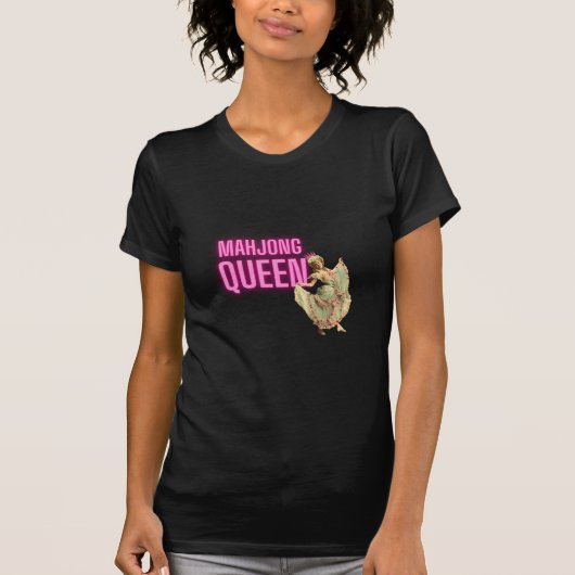 Funny Mahjong Queen T-shirt (Voorkant)