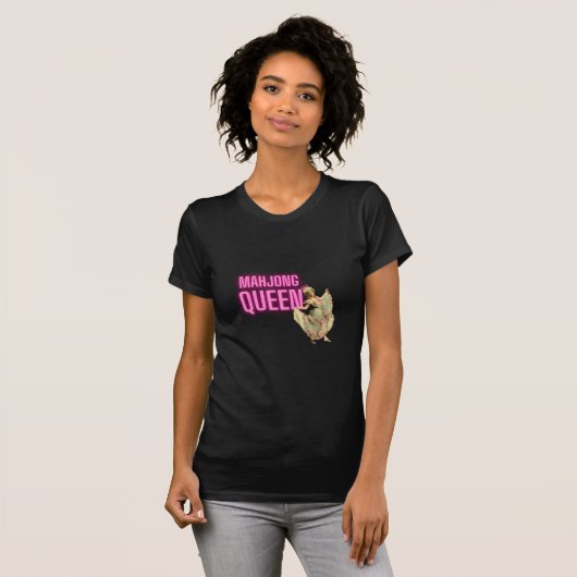 Funny  Mahjong Queen T-shirt (Voorkant volledig)