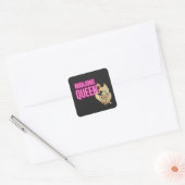 Funny  Mahjong Queen Vierkante Sticker (Envelop)