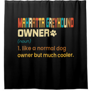 Funny Mahratta Greyhound Vintage Retro Dog mama pa Douchegordijn