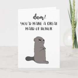 Funny Maid Of Honor Proposal Card Kaart