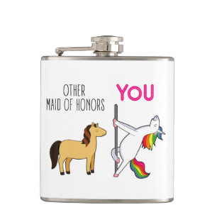 Funny Maid of Honor proposal, Cute Unicorn Heupfles