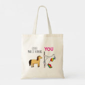 Funny Maid of Honor proposal, Cute Unicorn Tote Bag (Achterkant)