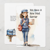 Funny Mail Carrier Bewegende Aankondiging Kaarten (Voorkant / Achterkant)