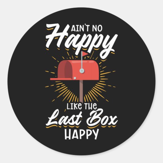 Funny Mail Carrier Postal Worker Mailman Ronde Sticker (Voorkant)