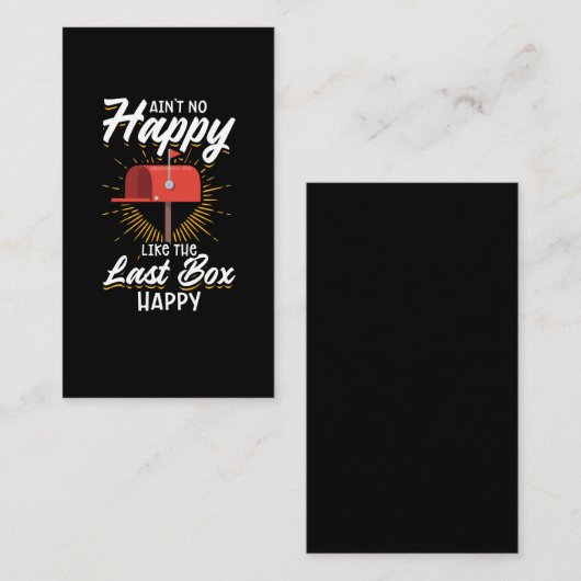 Funny Mail Carrier Postal Worker Mailman Visitekaartje (Voorkant / Achterkant)