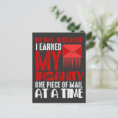 Funny Mailman Humor Insanity Mail Carrier Gezegde Briefkaart (Staand voorkant)