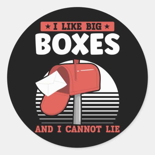 Funny Mailman Postal Worker Mail Carrier Ronde Sticker (Voorkant)