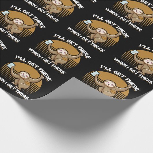 Funny Mailman Sloth Postal Worker Cadeaupapier (Hoek)