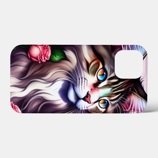 Funny Maine Coon Cat Face Case-Mate iPhone Case (Achterkant (horizontaal))