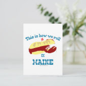 Funny Maine Lobster Roll Briefkaart (Staand voorkant)