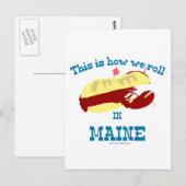 Funny Maine Lobster Roll Briefkaart (Voorkant / Achterkant)