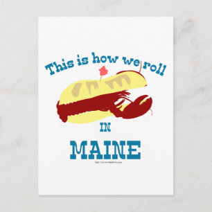 Funny Maine Lobster Roll Briefkaart
