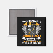 Funny Maintenance Tech Graphic Mechanic Dad Techni Magneet (Voorkant / Achterkant)