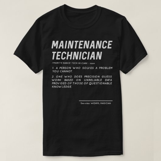 Funny Maintenance Technology Definition Repairman T-shirt (Design voorkant)