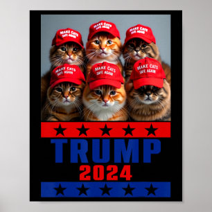 Funny Make Cats Save Again Trump Verenigde Staten  Poster
