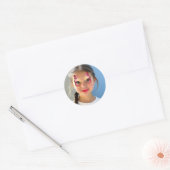 Funny Makeup Classic Round Sticker (Envelop)