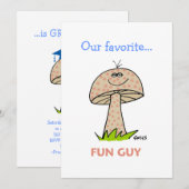 Funny Male Afstuderen Cartoon Graduation Party Kaart (Voorkant / Achterkant)