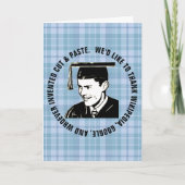 Funny Male Afstuderen Parental Gratitude Custom Kaart (Voorkant)